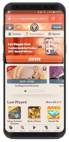Leovegas mobil